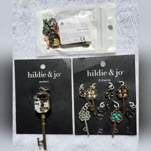 Lot of NIP Pendant & Charm Skeleton Keys in Perfect Condition
